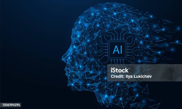 인공 지능 사이보그 머리에 마이크로칩 인공지능에 대한 스톡 벡터 아트 및 기타 이미지 - 인공지능, 지력, 인공적인
