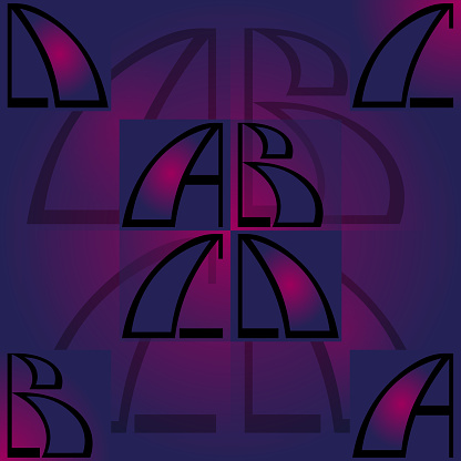 Abcd Letters Pattern Composition Of Letters Abcd Colored Seamless Pattern Stock Illustration ...