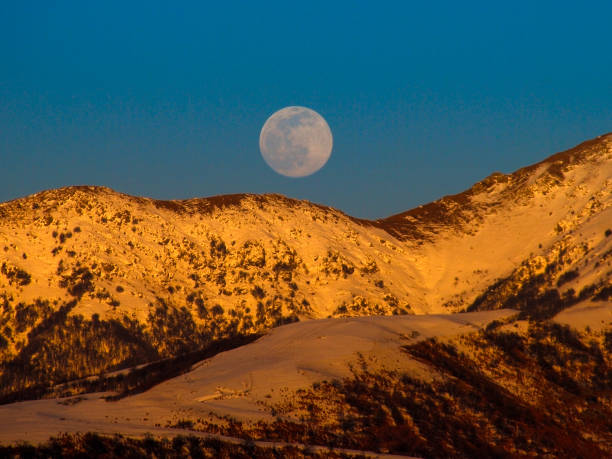istock Full Moon Rising Over The Mountain 1306197457