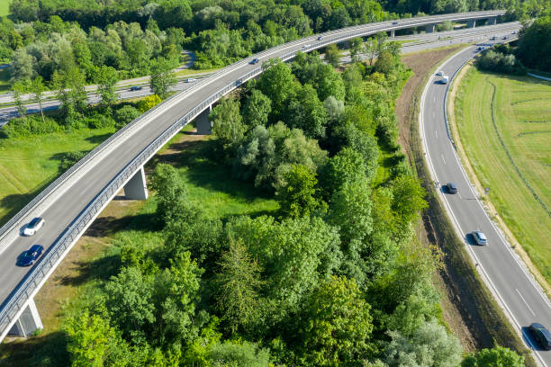 istock Aerial View of a Highway Intersection 1306201067