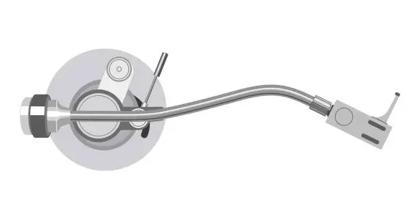 Vector illustration of Tonearm top view.