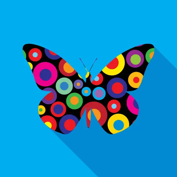 Vector illustration of Spotted Butterfly Icon