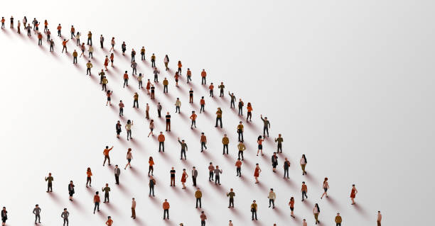 Template with a crowd of people standing in a line. People crowd. Template with a crowd of people standing in a line. People crowd. Vector illustration patience stock illustrations