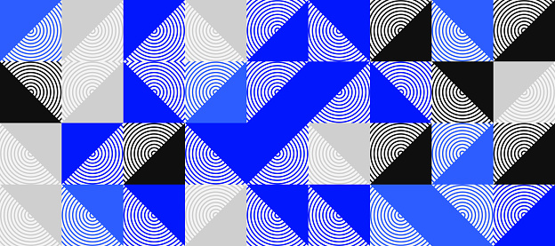 Simple Geometric Pattern Design With Basic Geometry Forms Stock ...