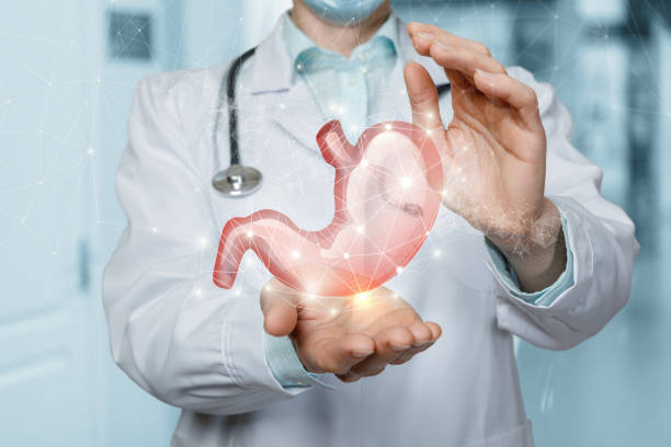 istock Concept of diagnostics treatment and stomach care. 1306208341