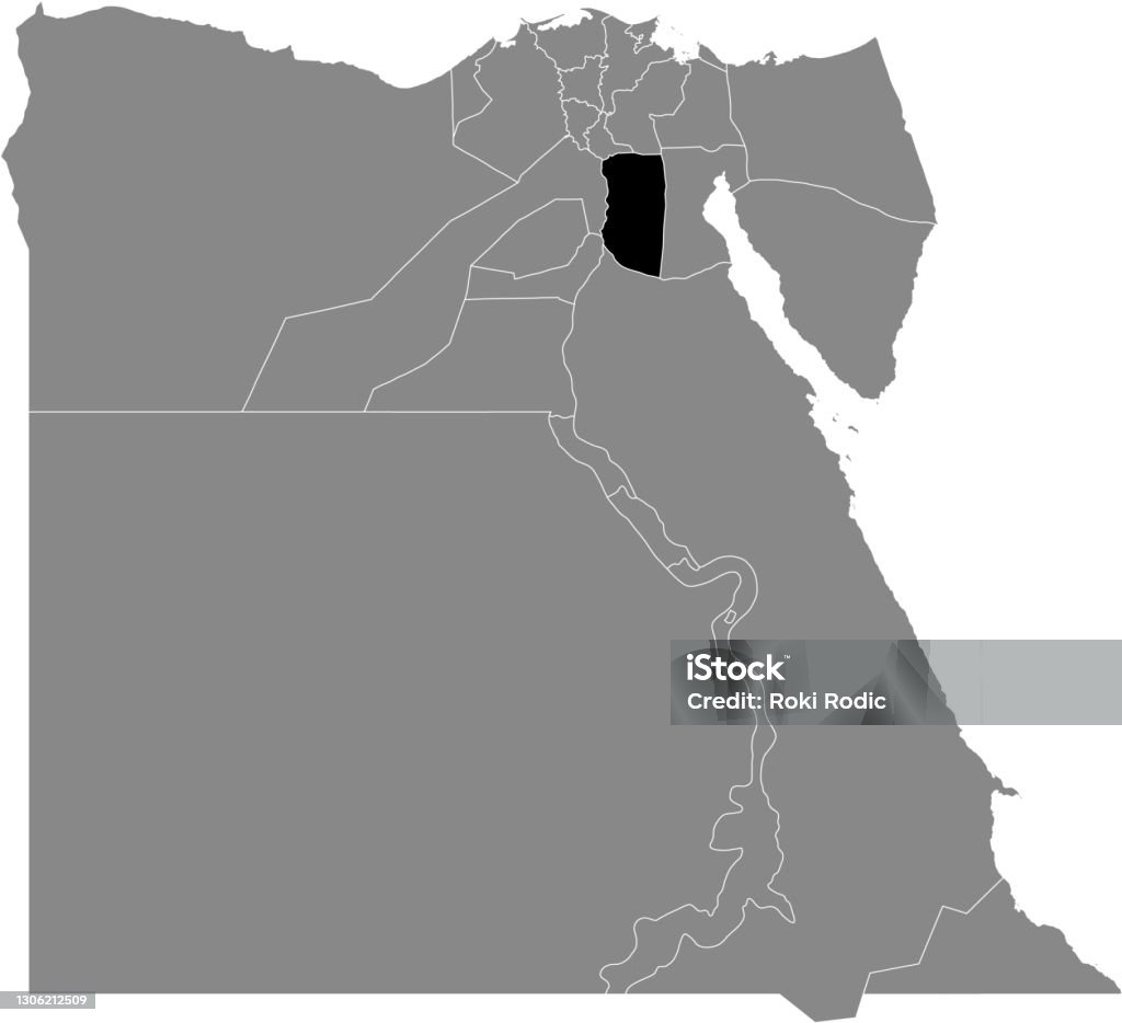 Mappa Del Governatorato Del Cairo Della Repubblica Araba Degitto