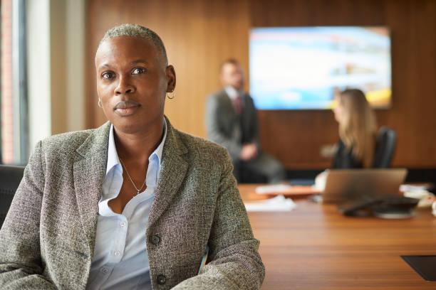 board room portrait board room portrait non binary gender photos stock pictures, royalty-free photos & images