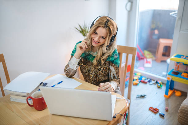 istock A young woman who teaches online 1306231940
