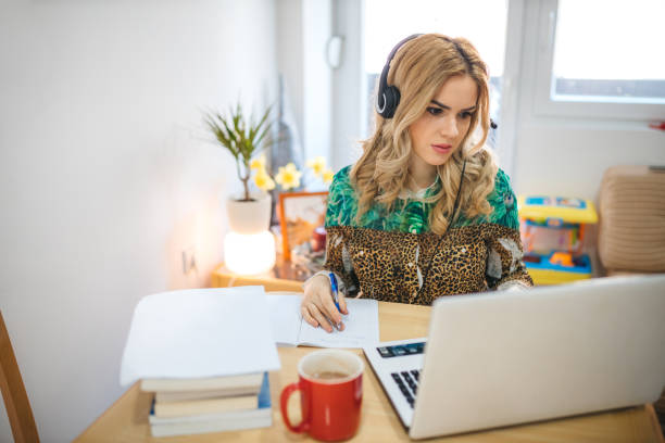 istock A young woman who teaches online 1306232064