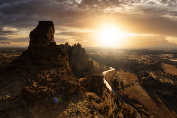 istock Beautiful American Landscape during a vibrant winter 1306238762