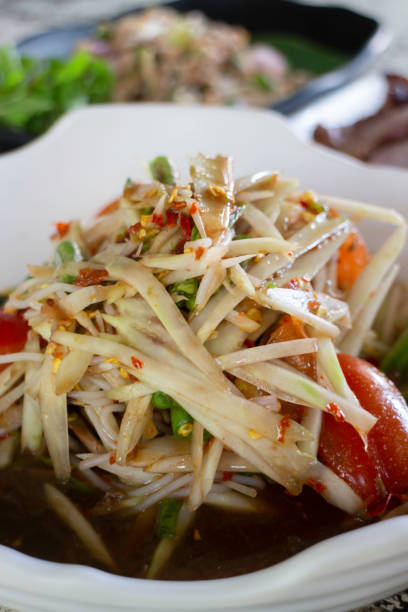 istock Spicy green papaya salad serve 1306240241