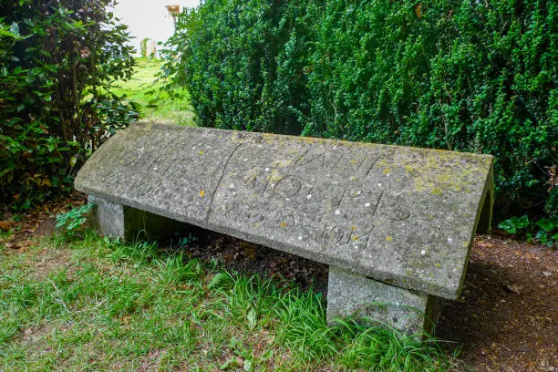 Photo of William Morris' grave, Kelmscot