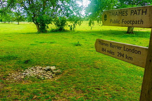 River Thames: This group of stones at Trewsbury Mead (aka Thames Head) marks the official source of the River Thames.