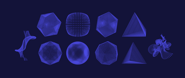 Mol Pyramids Particles Crystals Spheres And Pyramids Consisting Of Small Particles Objects ...