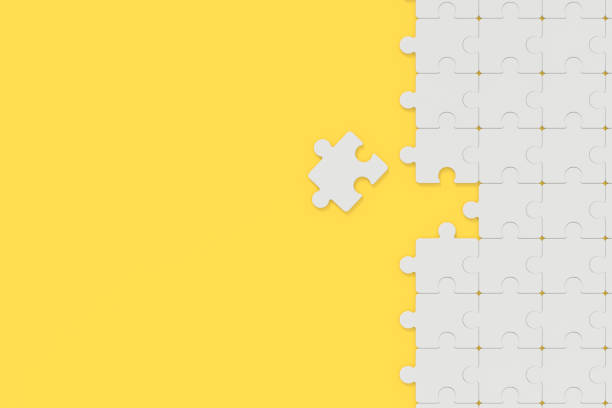 istock Abstract background of puzzle. 3D rendering. 1306250035