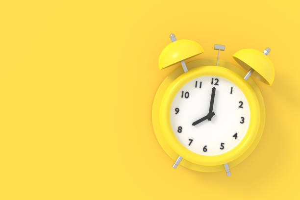 istock Abstract background of alarm clock. 3D rendering. 1306250042