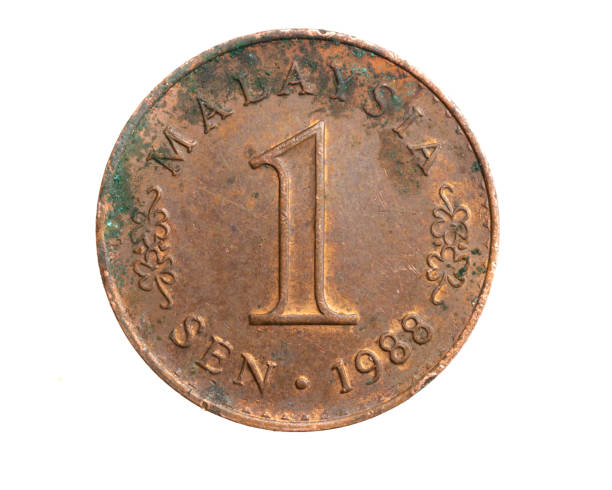 istock Malaysia one  sen coin on a white isolated background 1306253885