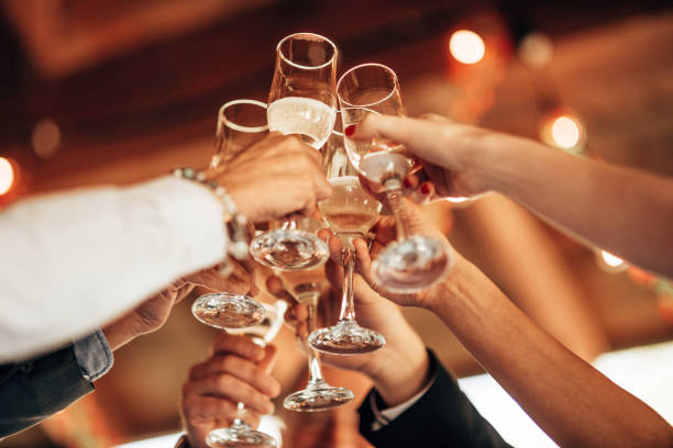 istock toasting at the party wedding 1306255676