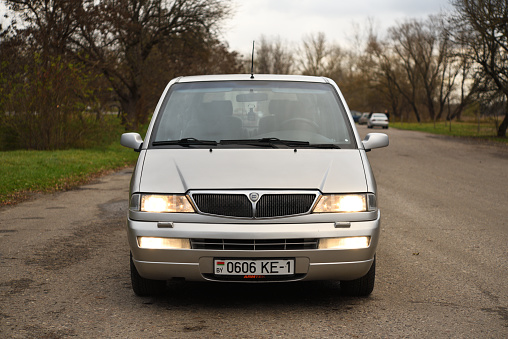 Belarus, Minsk -24.11.2020: Lancia Z (Zeta) 1998 large MPV from the Citroen, Peugeot, Fiat and Lancia marques that were produced at the jointly owned Sevel Nord factory in France.