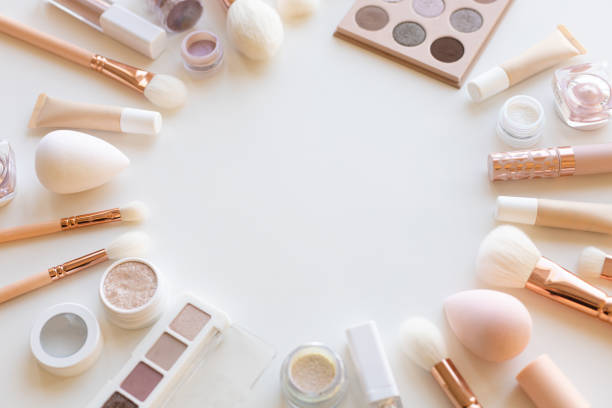 istock Decorative cosmetics in pink tones 1306267626
