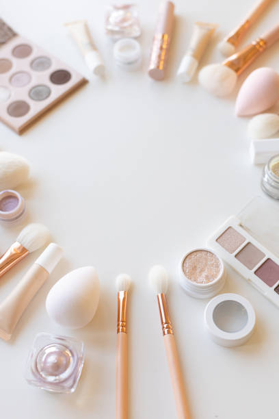 istock Decorative cosmetics in pink tones 1306267645
