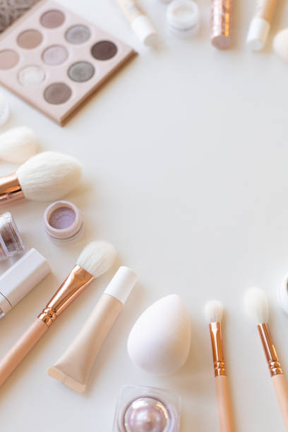 istock Decorative cosmetics in pink tones 1306267679