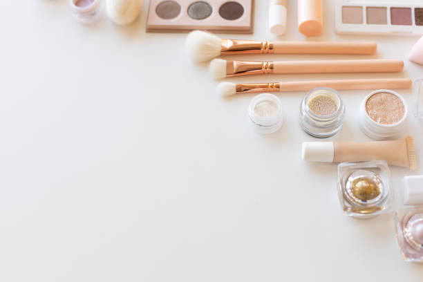 istock Decorative cosmetics in pink tones 1306267700