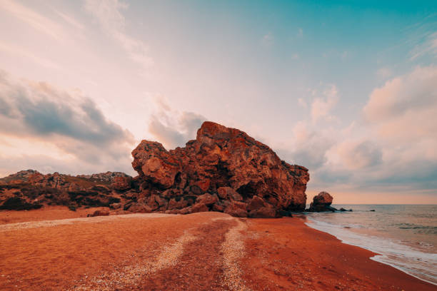 istock Rocky coastline and sandy beach 1306274762