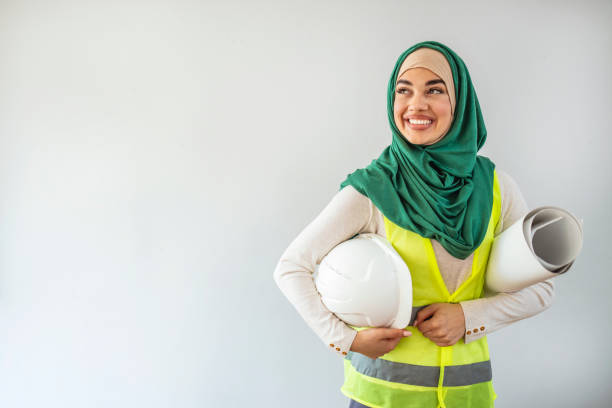 istock Architect Young Muslim women at work. 1306279010