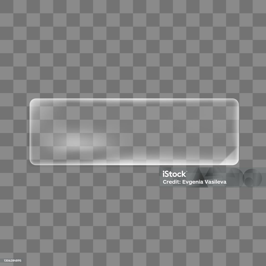 Transparent Glued Rectangle Sticker Mock Up Blank Adhesive Rectangular ...
