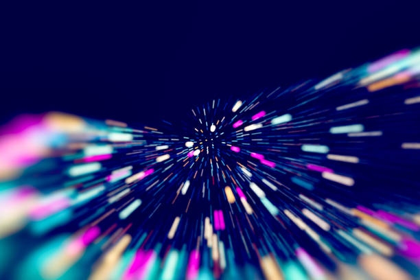 istock Abstract technological background in vibrant colors with blur. 1306287547