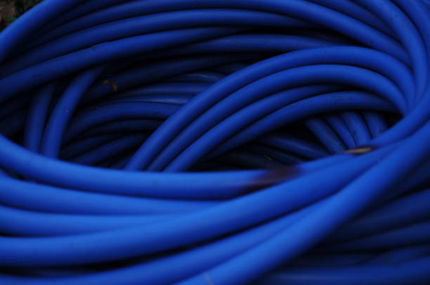 Abstract art style blue hose
