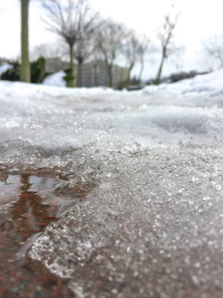 istock Close up outdoor snow and ice crystals background 1306299010