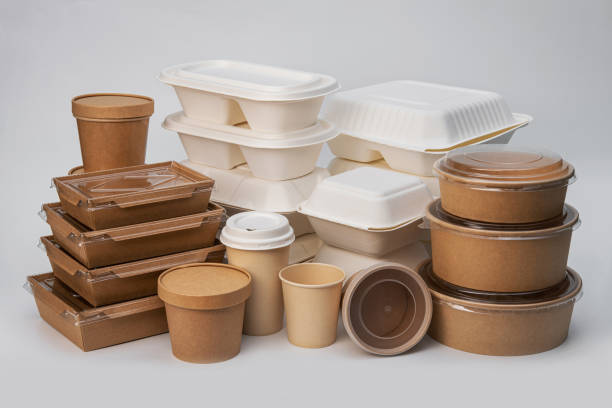 istock Set eco dishes paper 1306304264