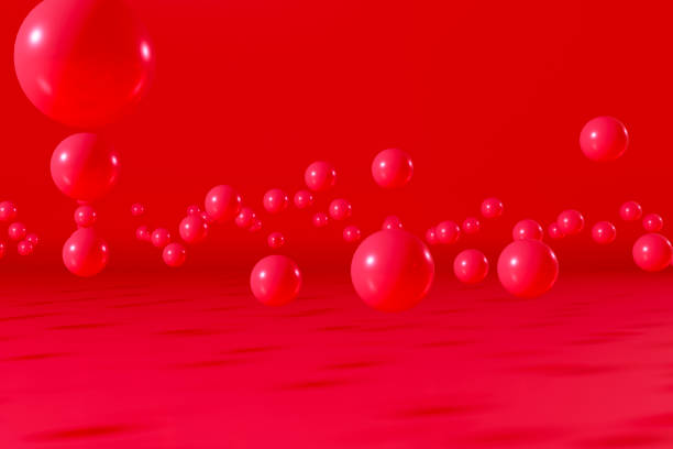 istock Pink balloons floating above pink background 1306307576
