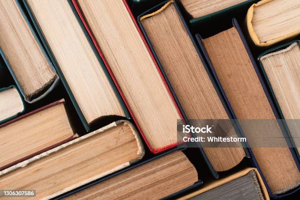 Collection Of Old Books In Library Stock Photo - Download Image Now - Book, Publisher, Bookstore
