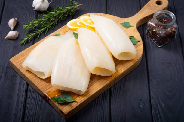 istock Squid rings with lemon and rosemary 1306307745