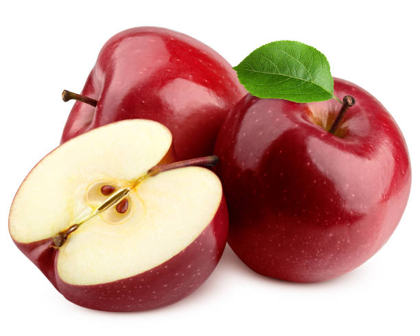 istock Red apple slice isolated on white background, clipping path, full depth of field 1306313106