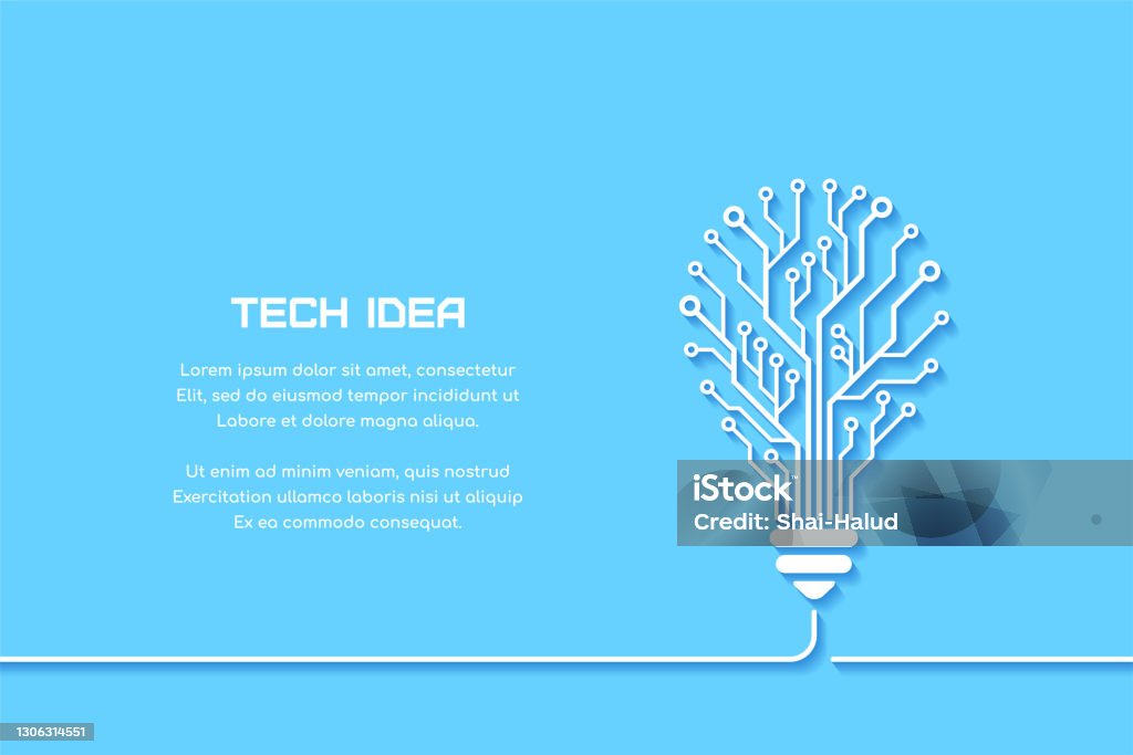 Technical Idea Creative Technical Idea Template Desigh With Place For Text Stock ...