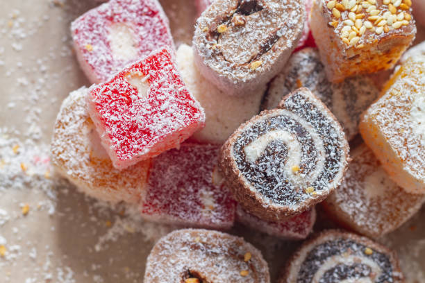 istock Turkish delight of different flavors on the table 1306315053