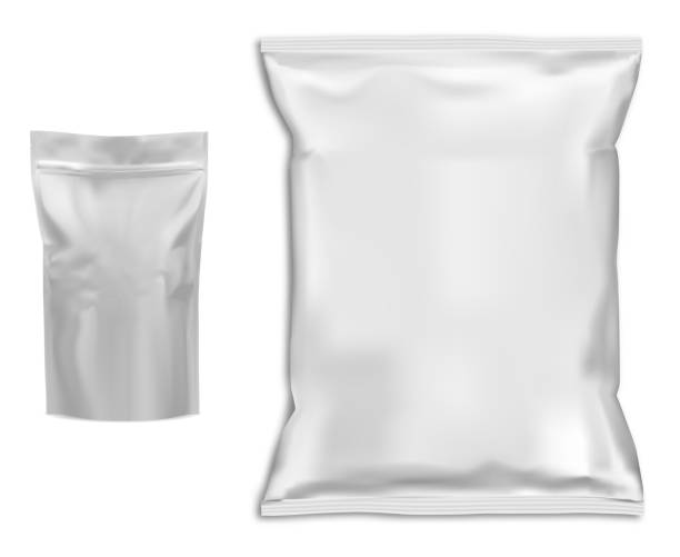 istock Pouch Coffee bag mockup. Food snack pillow package 1306319186