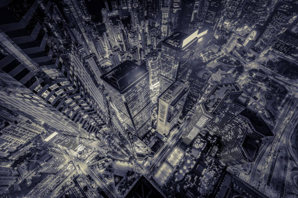 istock Hong Kong City view from sky 1306319899