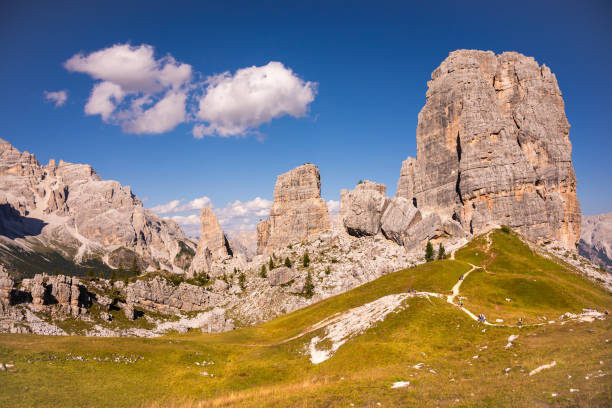 istock Panoramic view to Dolomite mountains in Italy, beautiful mountain landcape 1306328683