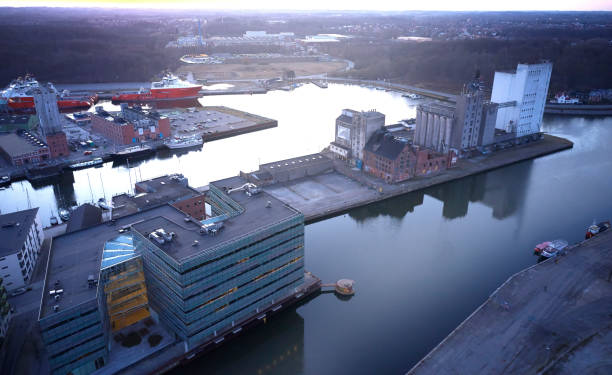 istock New residential area at harbor from above 1306328790