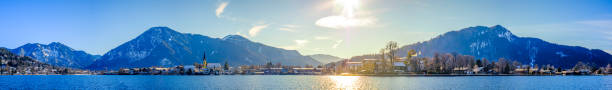 tegernsee lake in bavaria - lake tegernsee imagens e fotografias de stock