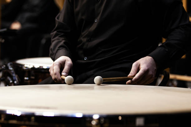 istock Hands of a musician playing the timpani 1306332008