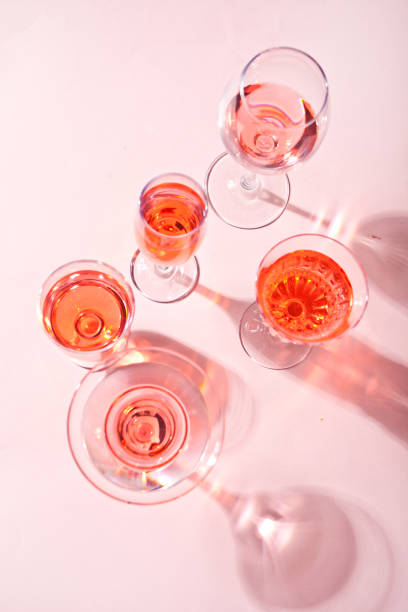 istock Summer tropical pink cocktail in a different glasses. 1306335660