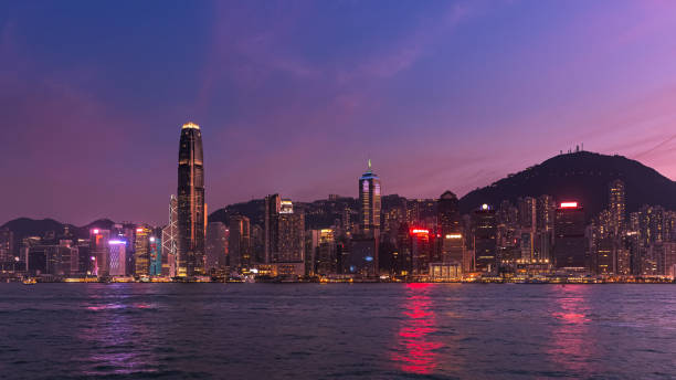 istock Twilight of Victoria Harbour, Hong Kong 1306337005
