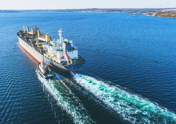 Gypsum Freighter in Harbour