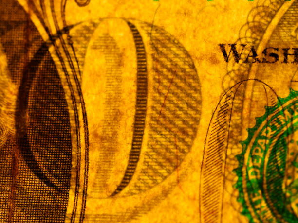 istock Macro photograph of a one dollar bill. 1306340486